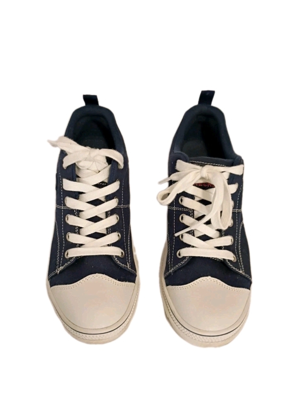 Skechers Women’s Canvas & Leather Shoes Navy Roadies True Roots Sneak Size 7
